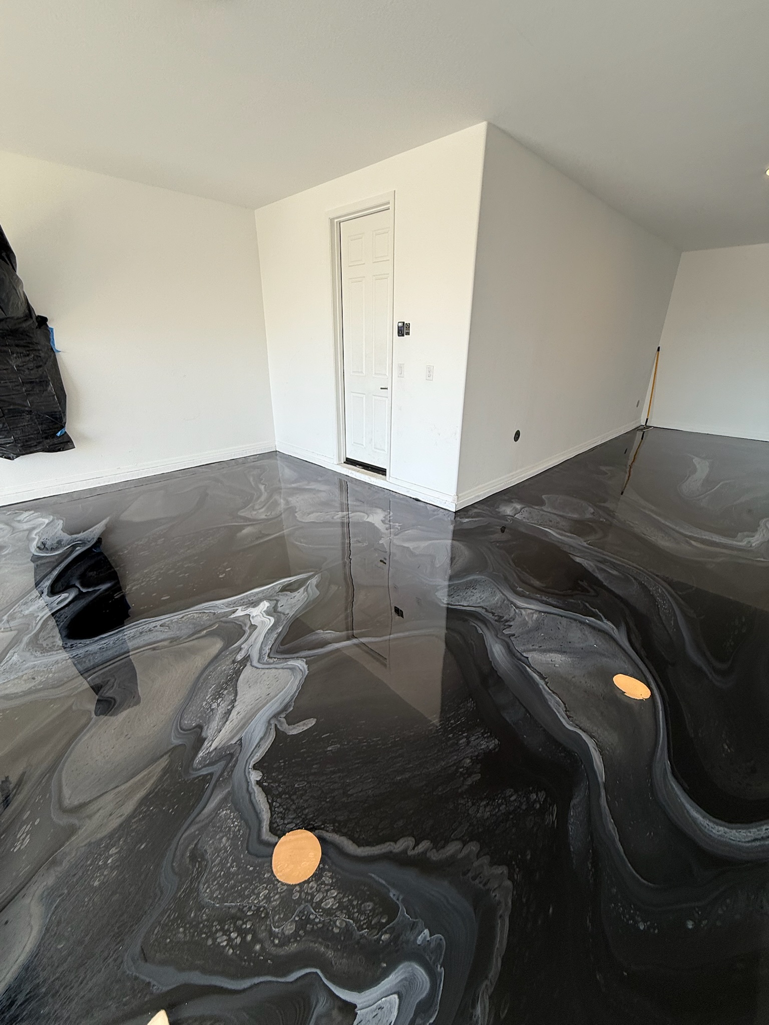 Epoxy-coated basement floor in Bryn Mawr, PA