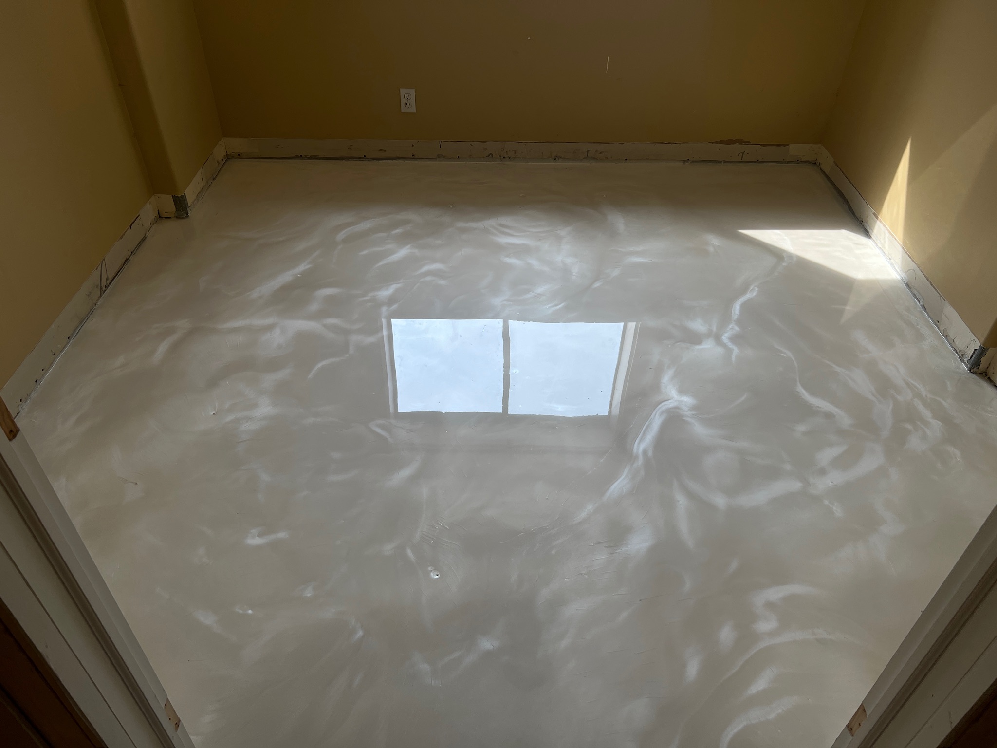 Epoxy flooring installation in Upper Makefield Township, PA by Tru Coat Epoxy